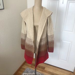 Toad & Co Wool Striped Open Front Cardigan